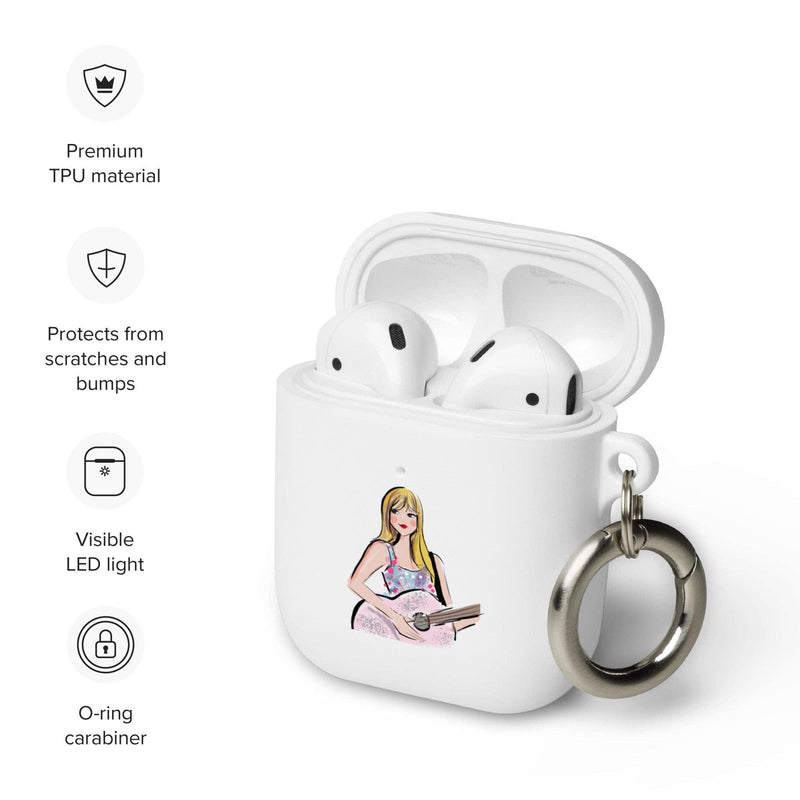 Audio Components | Taylor Swift Eras Tour Rubber Case -AirPods®: Pink | Jennifer Vallez - The Ridge Kids