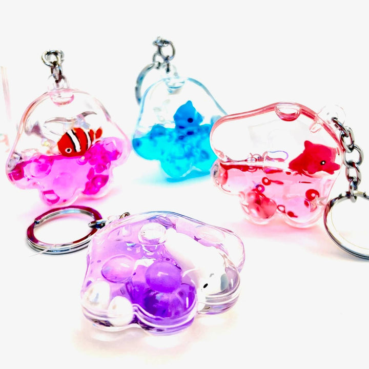 Key Chain | Sea Life Jellyfish Floaty Key Charm | BC MIni