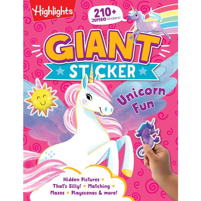 sticker book and activity book with unicorn theme