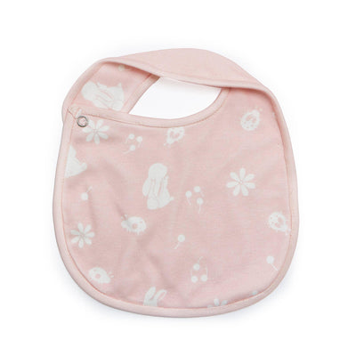 Baby Bib | Blossom's Organic Reversible Bib- Pink | Bunnies by the Bay - The Ridge Kids