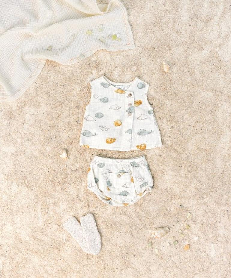 Baby Bottoms| Bloomer Shorts- Whelk Print | Play Up - The Ridge Kids