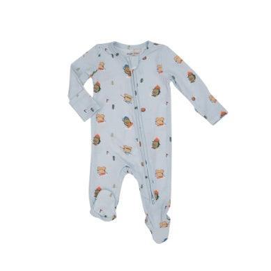 Baby Boy Footie | 2 Way Zipper- Avo Toast Fun | Angel Dear - The Ridge Kids