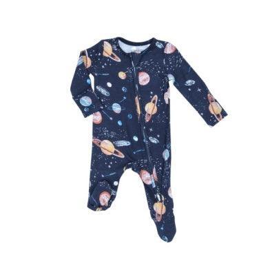 Baby Boy Footie | 2 Way Zipper - Solar System | Angel Dear - The Ridge Kids