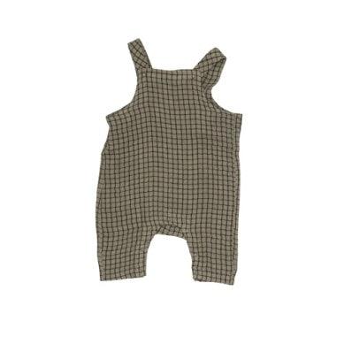 Baby Boy Jumpsuit | Grid Gingham Green | Angel Dear - The Ridge Kids