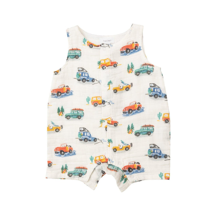 Baby Boy Romper | Shortie- Off Road Adventure | Angel Dear - The Ridge Kids
