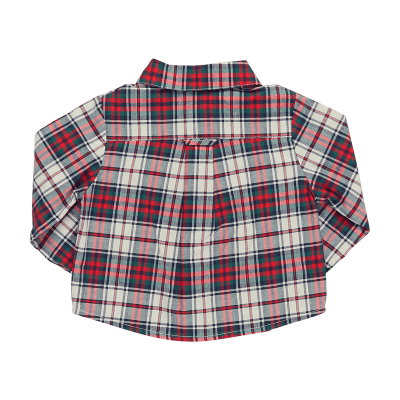 Baby Boy Shirt | Jack- Holly Tartan | Pink Chicken - The Ridge Kids