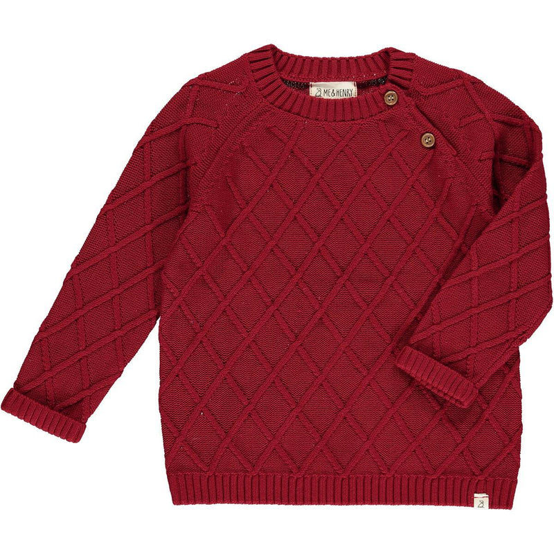 Baby Boy Sweater | Archie - Red | Me and Henry - The Ridge Kids