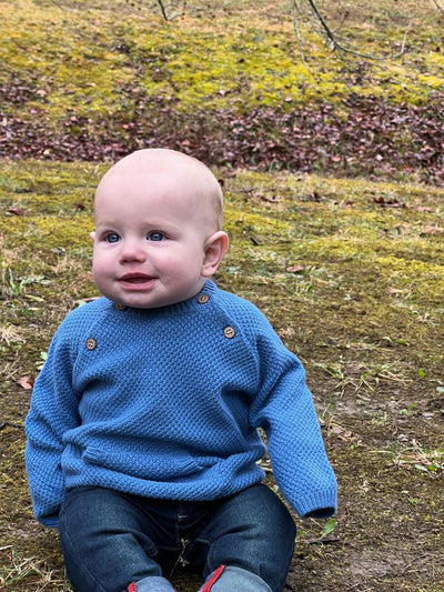 Baby Boy Sweater | Morrison- Blue | Me and Henry - The Ridge Kids