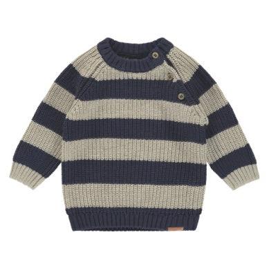 Baby Boy Sweater | Stripes- Dark Royal | BABYFACE - The Ridge Kids