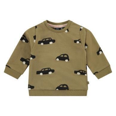 Baby Boy Sweatshirt | Olive - Cars | BABYFACE - The Ridge Kids