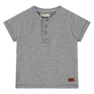 Baby Boy Tops | S/S Tee- Dark Grey Stripe | BABYFACE - The Ridge Kids