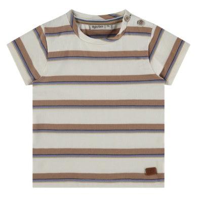 Baby Boy Tops | T-Shirt: Brown Stripe | BABYFACE - The Ridge Kids