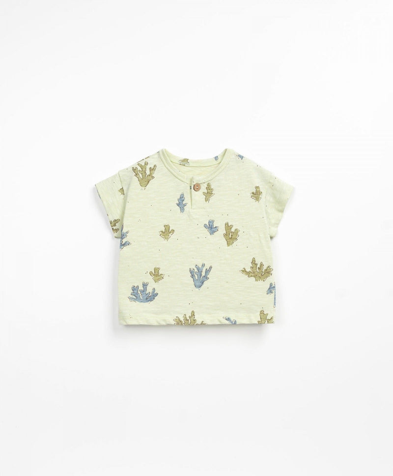 Baby Boy Tops | T-Shirt: Coral - Lime | Play Up - The Ridge Kids