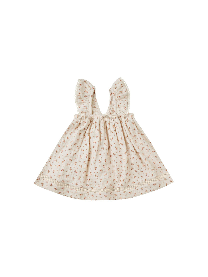 Baby Dress | Clay Ditsy Ruffle Tank Dress| Quincy Mae - The Ridge Kids