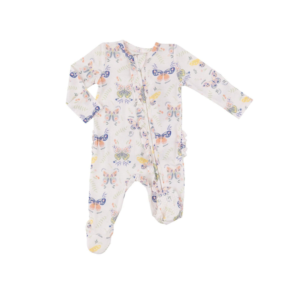 Baby Footie | 2 Way Zipper- Botany Butterflies | Angel Dear - The Ridge Kids