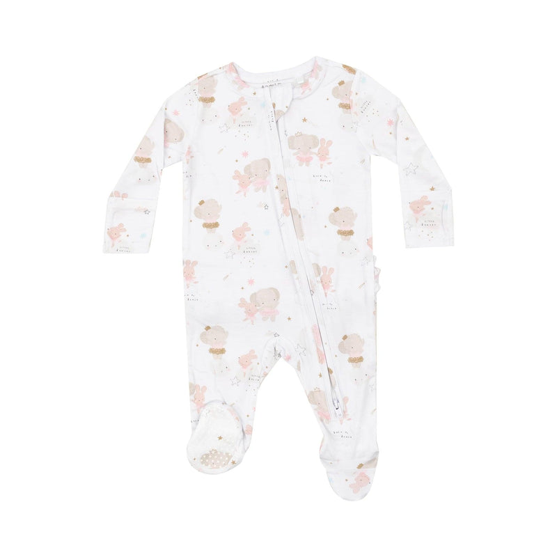 Baby Footie | 2 way zipper- Elephant and Bunny Ballerina| Angel Dear - The Ridge Kids