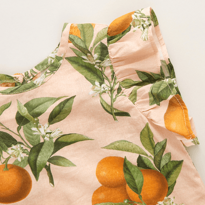 Baby Girl 2 Piece Set | Abigail - Pink Botanical Oranges | Pink Chicken - The Ridge Kids