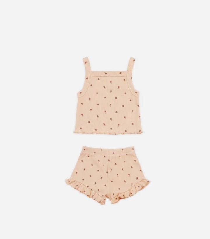 Baby Girl 2 Piece Set | Evie - Strawberries | Quincy Mae - The Ridge Kids