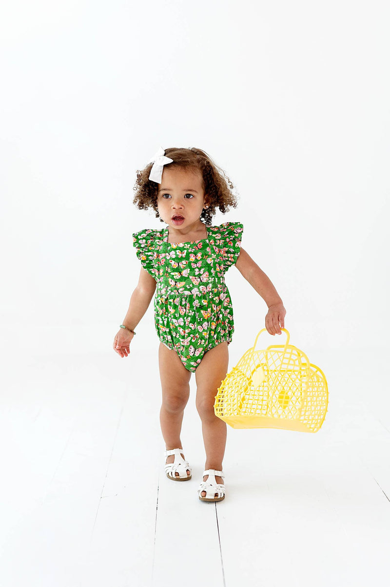 Baby Girl Bubble | Emmy Romper -Bold Butterfly | Ollie Jay - The Ridge Kids