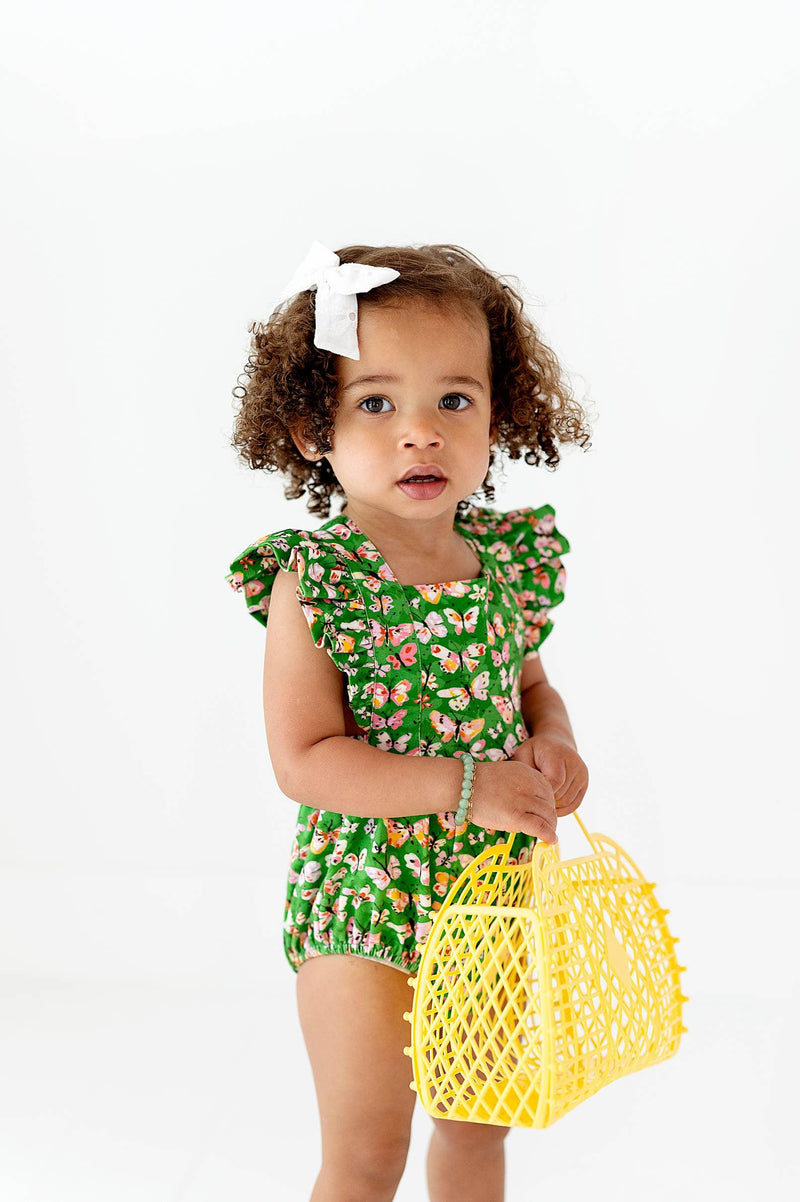 Baby Girl Bubble | Emmy Romper -Bold Butterfly | Ollie Jay - The Ridge Kids