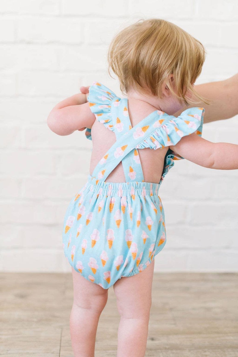 Baby Girl Bubble | Emmy Romper - Ice Cream Dreams | Ollie Jay - The Ridge Kids