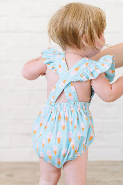 Baby Girl Bubble | Emmy Romper - Ice Cream Dreams | Ollie Jay - The Ridge Kids