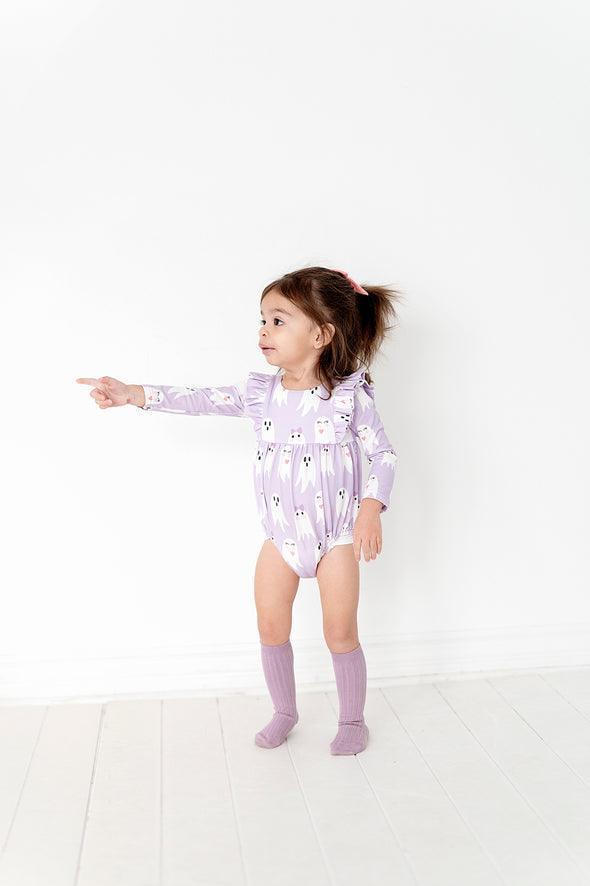 Baby Girl Bubble | Halloween- Purple Girly Ghost | Ollie Jay - The Ridge Kids