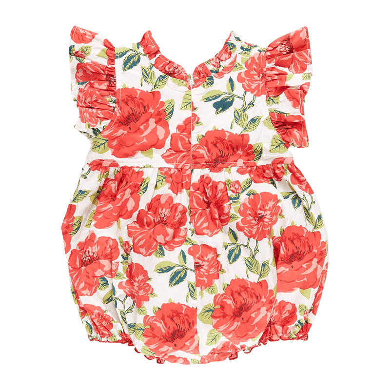 Baby Girl Bubble | Jennifer- Red Peonies | Pink Chicken - The Ridge Kids