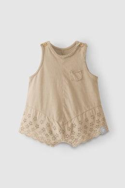 Baby Girl Bubble | Lace- Latte | Snug - The Ridge Kids