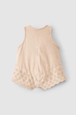 Baby Girl Bubble | Lace- Peach | Snug - The Ridge Kids