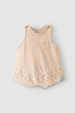 Baby Girl Bubble | Lace- Peach | Snug - The Ridge Kids