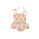 Baby Girl Bubble | Smocked Tutu- Peaches | Angel Dear - The Ridge Kids