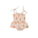 Baby Girl Bubble | Smocked Tutu- Peaches | Angel Dear - The Ridge Kids