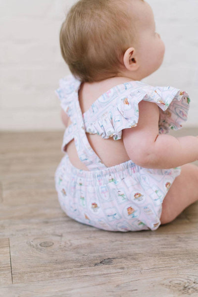 Baby Girl Bubble |Emmy Romper-Let Them Eat Cake | Ollie Jay - The Ridge Kids