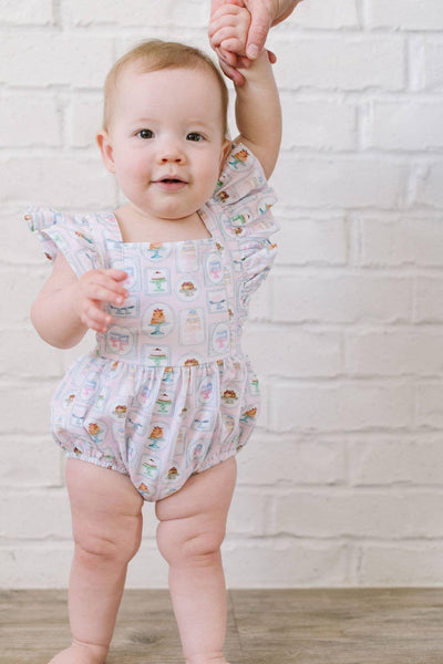 Baby Girl Bubble |Emmy Romper-Let Them Eat Cake | Ollie Jay - The Ridge Kids