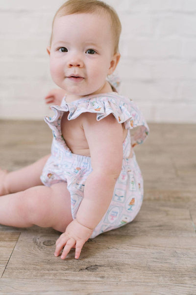 Baby Girl Bubble |Emmy Romper-Let Them Eat Cake | Ollie Jay - The Ridge Kids