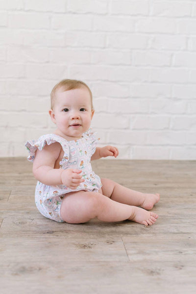 Baby Girl Bubble |Emmy Romper-Let Them Eat Cake | Ollie Jay - The Ridge Kids