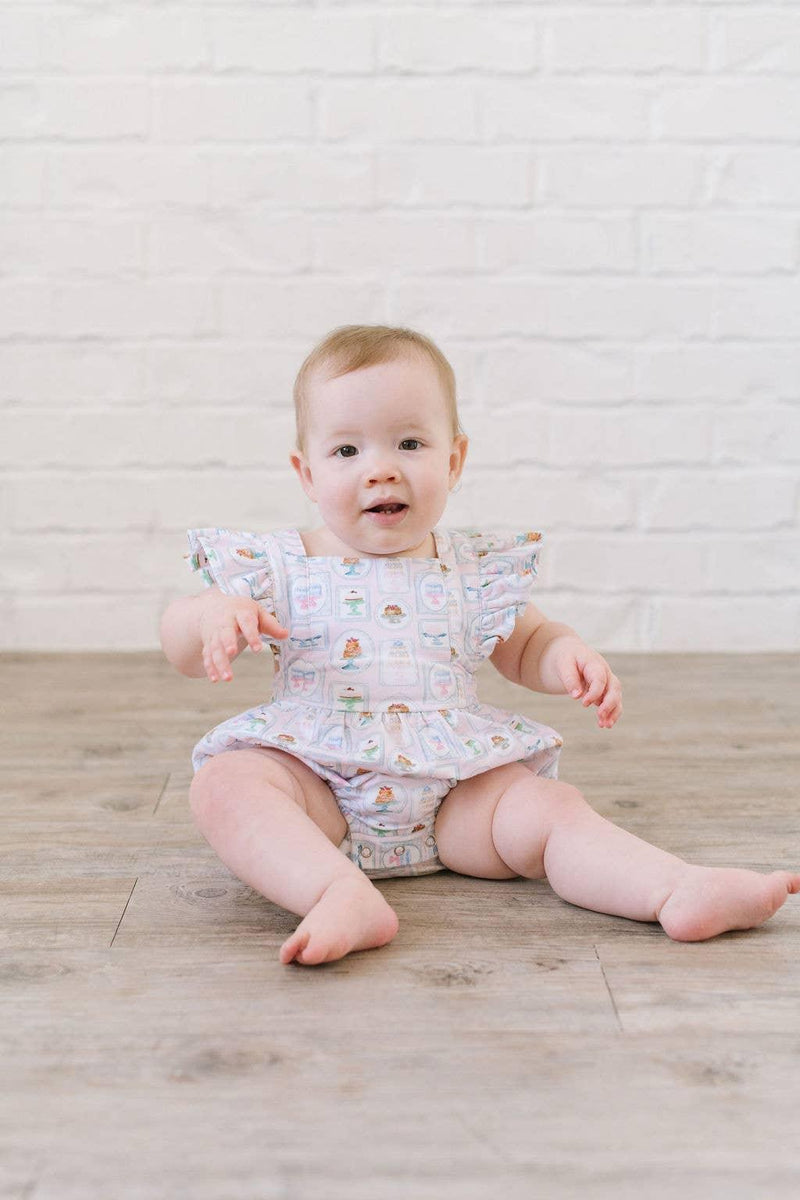 Baby Girl Bubble |Emmy Romper-Let Them Eat Cake | Ollie Jay - The Ridge Kids