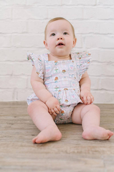 Baby Girl Bubble |Emmy Romper-Let Them Eat Cake | Ollie Jay - The Ridge Kids