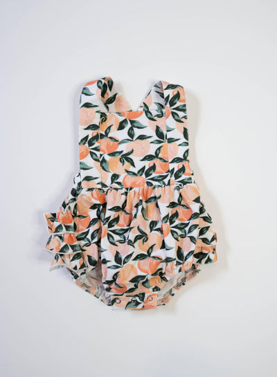 Baby Girl Bubble |Isla Romper - Peachy Paradise | Ollie Jay - The Ridge Kids