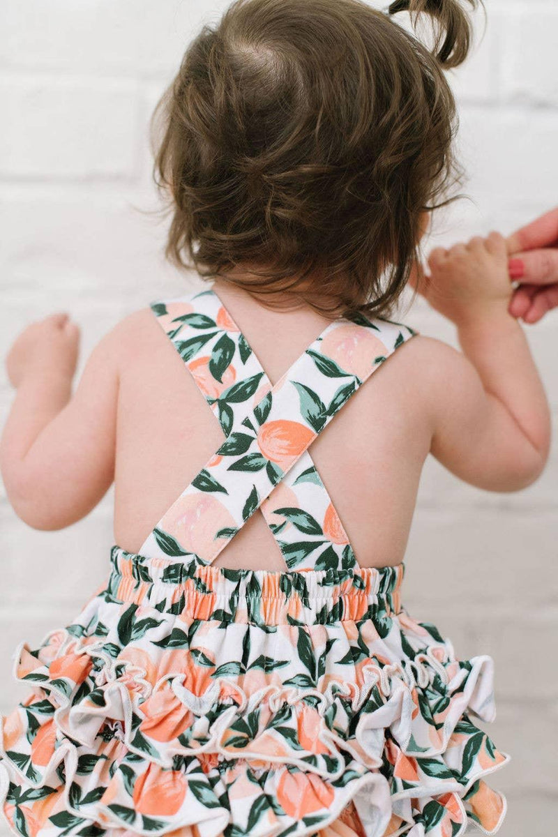 Baby Girl Bubble |Isla Romper - Peachy Paradise | Ollie Jay - The Ridge Kids