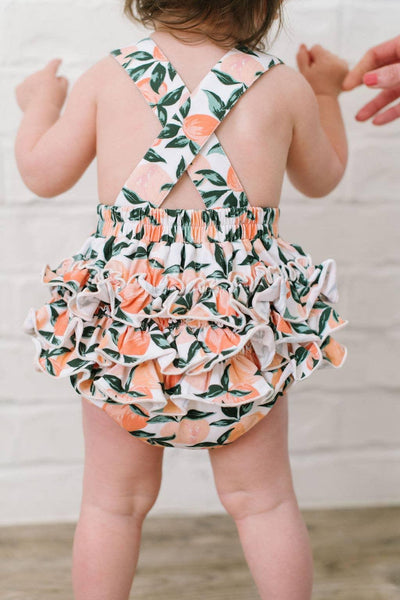 Baby Girl Bubble |Isla Romper - Peachy Paradise | Ollie Jay - The Ridge Kids