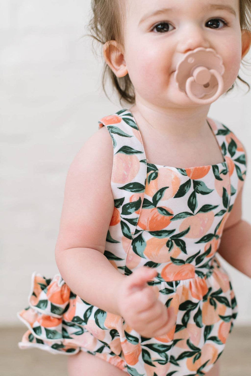 Baby Girl Bubble |Isla Romper - Peachy Paradise | Ollie Jay - The Ridge Kids