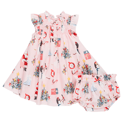 Baby Girl Dress | Stevie - Holiday Spirit | Pink Chicken - The Ridge Kids