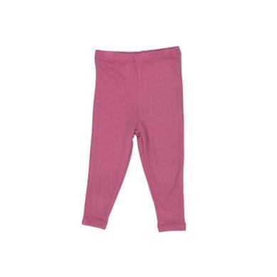 Baby Girl Pants | Legging - Rib Chateau Rose | Angel Dear - The Ridge Kids