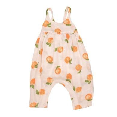 Baby Girl Romper | Tie Back- Peaches | Angel Dear - The Ridge Kids