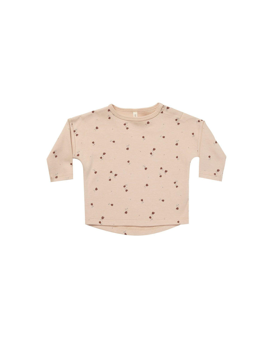 Baby Girl Top | Long Sleeve Tee- Tulips | Quincy Mae - The Ridge Kids