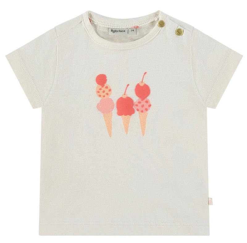 Baby Girl Tops | Ice Cream- White | BABYFACE - The Ridge Kids