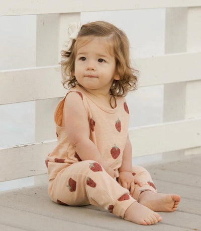 Baby Girls 2 Piece Set | Tank and Slouch Pant Set- Strawberries | Rylee and Cru - The Ridge Kids