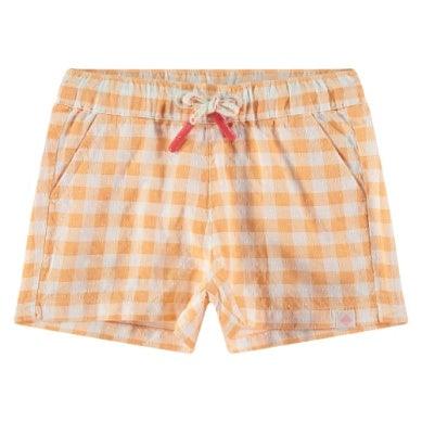 Baby Girls Bottoms | Shorts- Orange Gingham | BABYFACE - The Ridge Kids